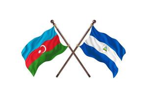 l'azerbaïdjan contre le nicaragua deux drapeaux de pays photo