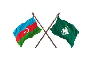 L'Azerbaïdjan contre Macao deux drapeaux de pays photo