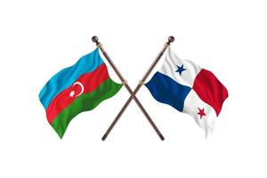 l'azerbaïdjan contre le panama deux drapeaux de pays photo