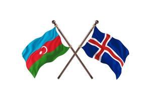 l'azerbaïdjan contre l'islande deux drapeaux de pays photo