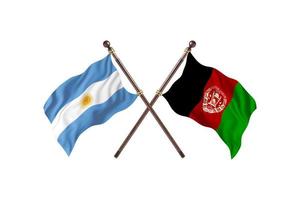 l'argentine contre l'afghanistan deux drapeaux de pays photo