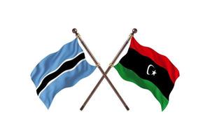 le botswana contre la libye deux drapeaux de pays photo