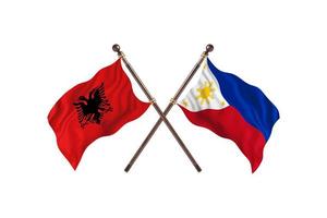 L'Albanie contre les Philippines deux drapeaux de pays photo