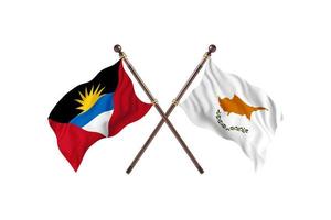 antigua et barbuda contre chypre deux drapeaux de pays photo