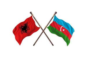 L'Albanie contre l'Azerbaïdjan deux drapeaux de pays photo