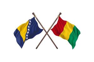 bosnie contre guinée deux drapeaux de pays photo