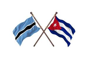 botswana contre cuba deux drapeaux de pays photo