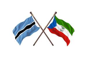 le botswana contre la guinée équatoriale deux drapeaux de pays photo