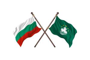 la bulgarie contre macao deux drapeaux de pays photo