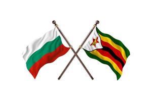 la bulgarie contre le zimbabwe deux drapeaux de pays photo