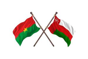 burkina faso contre oman deux drapeaux de pays photo