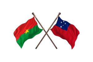 burkina faso contre samoa deux drapeaux de pays photo