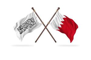 Émirat islamique d'afghanistan contre bahreïn deux drapeaux de pays photo