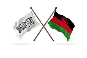 Émirat islamique d'afghanistan contre malawi deux drapeaux de pays photo