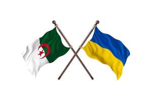 L'Algérie contre l'Ukraine deux drapeaux de pays photo