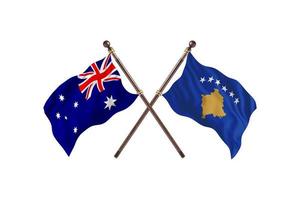 l'australie contre le kosovo deux drapeaux de pays photo