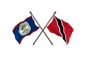 belize contre trinité-et-tobago deux drapeaux de pays photo