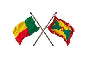 bénin contre grenade deux drapeaux de pays photo