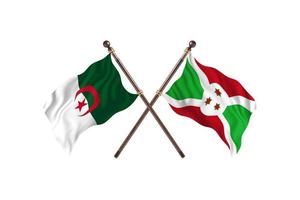 algerie contre burundi deux drapeaux de pays photo