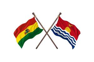 bolivie contre kiribati deux drapeaux de pays photo