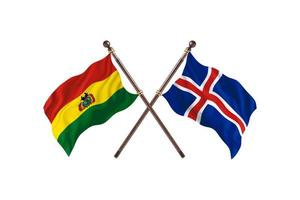 bolivie contre irlande deux drapeaux de pays photo