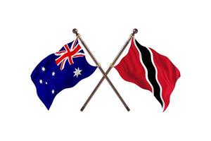 australie contre trinidad et tobago deux drapeaux de pays photo