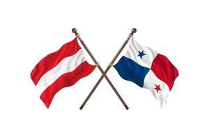 autriche contre panama deux drapeaux de pays photo