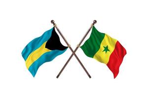 bahamas contre sénégal deux drapeaux de pays photo