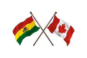 bolivie contre canada deux drapeaux de pays photo