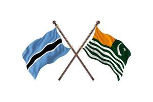 le botswana contre le cachemire deux drapeaux de pays photo