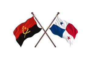 angola contre panama deux drapeaux de pays photo