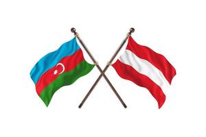 L'Azerbaïdjan contre l'Autriche deux drapeaux de pays photo