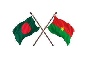 bangladesh contre burkina faso deux drapeaux de pays photo
