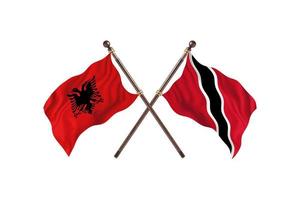 albanie contre trinité-et-tobago deux drapeaux de pays photo