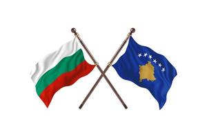 la bulgarie contre le kosovo deux drapeaux de pays photo