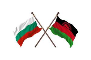 bulgarie contre malawi deux drapeaux de pays photo