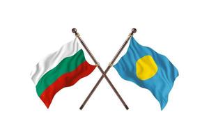 Bulgarie contre palau deux drapeaux de pays photo
