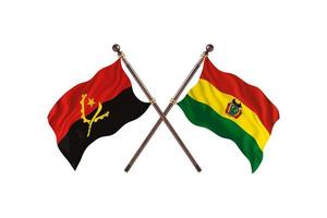 angola contre bolivie deux drapeaux de pays photo