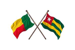 bénin contre togo deux drapeaux de pays photo