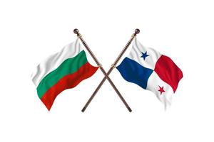 la bulgarie contre le panama deux drapeaux de pays photo