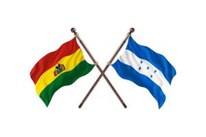 bolivie contre honduras deux drapeaux de pays photo