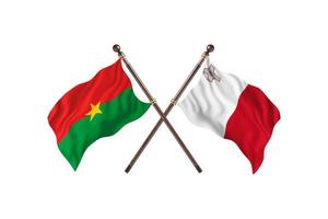 burkina faso contre malte deux drapeaux de pays photo