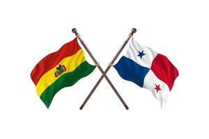 bolivie contre panama deux drapeaux de pays photo