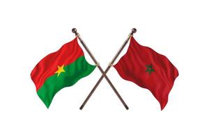 burkina faso contre maroc deux drapeaux de pays photo