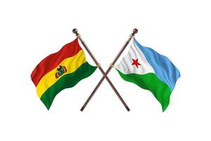 bolivie contre djibouti deux drapeaux de pays photo