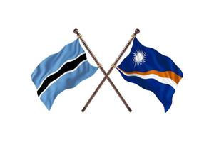 le botswana contre les îles marshall deux drapeaux de pays photo