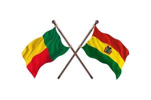 bénin contre bolivie deux drapeaux de pays photo