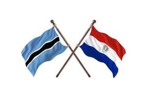 le botswana contre le paraguay deux drapeaux de pays photo