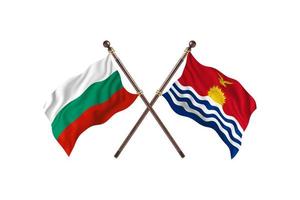 bulgarie contre kiribati deux drapeaux de pays photo