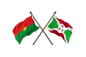 burkina faso contre burundi deux drapeaux de pays photo